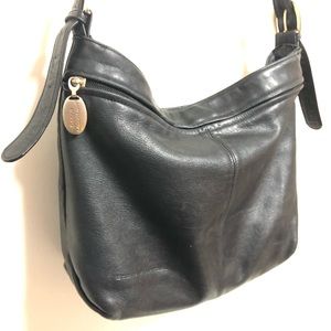 Stone Mountain soft boho black leather slouchy bag
